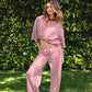 Marlowe Pants Stretch Mid Waist Stripe Wide Leg Pants
