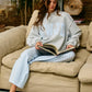 WWJD Embroidered Mock Neck Sweatshirt