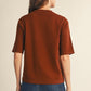 Alamo Half Sleeve Round Neck Comfy Sweater Top