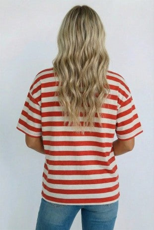 USA 250th Anniversary Commemorative Oversized Stripe Tee