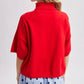 Leo Mock Neck Short Sleeve Sweater