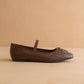 The Logan | Coffee Woven Ballet Fall Flat
