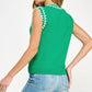 Winchester Embroidered Sleeveless Knit Tank Top