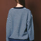 Wren Contrast Striped Crew Sweater