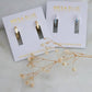 Hexagon Huggie Earrings - Gold or Silver