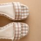 The Oceana | Latte Gingham Wrap Wedge