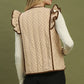 Nexus Polka Dot Ruffle Trim Toggle Vest