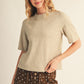 Rhonda Round Neck Half Sleeve Sweater Top