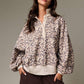 Juliette Leopard Print Snap Button Sweatshirt