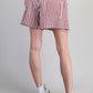 Rope Belt Striped Shorts