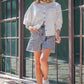 Rope Belt Striped Shorts