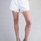 Naples Solid Scallop Hem Shorts