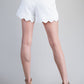 Naples Solid Scallop Hem Shorts
