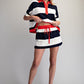 Ember Contrast Striped Mini Skort