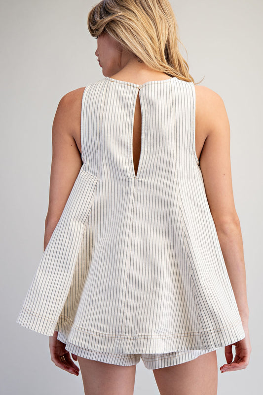 Novel Swing Top Mineral Washed Striped