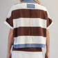 Eleanor Boxy Contrast Stripe Polo