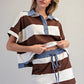 Eleanor Boxy Contrast Stripe Polo