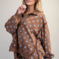 Colson Mineral Wash Polka Dot Long Sleeve Pullover