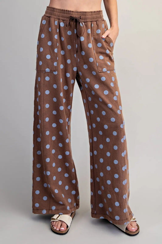 Colson Wide Leg Polka Dot Lounge Pants