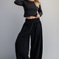 Felix Top Mineral Washed Cropped Long Sleeve Top