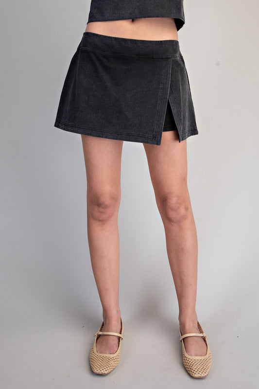 Free Mini Skort Chic Wrap A Line Silhouette Skort