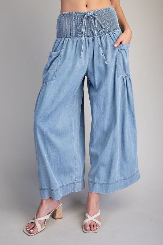 Nova Smocked Waist Wide Leg Pants