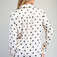 Greta Long Sleeve Satin Polka Dot Blouse