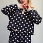 Ashville Polka Dot Long Sleeve Polo Top