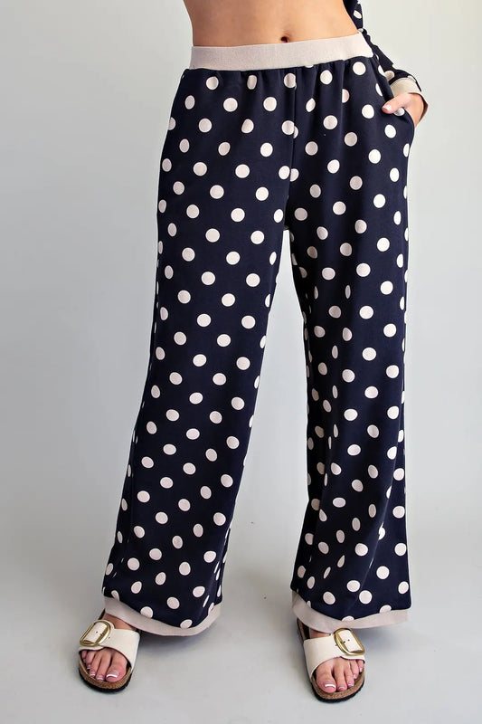 Ashville Pants with Polka Dot And Contrast Trim