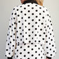 Depot Top Polka Dot Contrast Polo Top