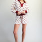 Depot Top Polka Dot Contrast Polo Top