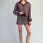 Skip Skort Striped Drawstring Skort
