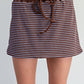 Skip Skort Striped Drawstring Skort