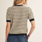 Zig-zag Pattern Lightweight Sweater Top