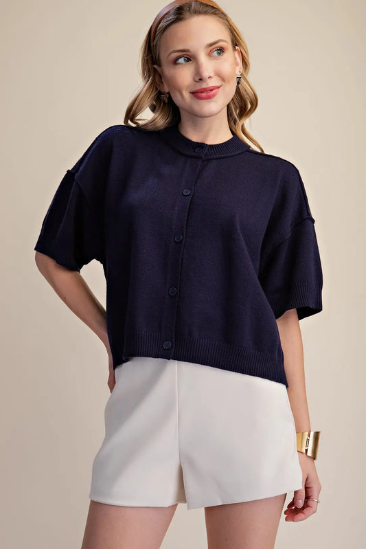 Snow Everyday Cardigan Crew-Neck Sweater