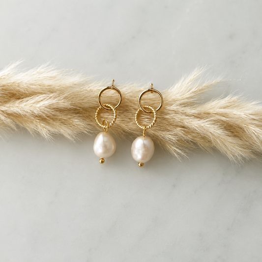 Interlocking Pearl Earrings