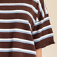 Delilah Crew-Neck Elbow Sleeve Stripe Sweater