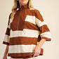Agatha Relaxed 1/4 Zip Striped Sweatshirt