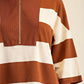 Agatha Relaxed 1/4 Zip Striped Sweatshirt