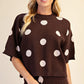 Enzo Round Neck Polka Dot Sweater