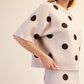 Enzo Round Neck Polka Dot Sweater