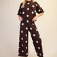 Enzo Round Neck Polka Dot Sweater