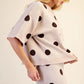 Enzo Round Neck Polka Dot Sweater