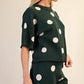 Enzo Round Neck Polka Dot Sweater