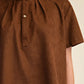 Oliver Short Sleeve Stand Collar Blouse