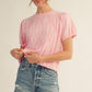 Wave Patterned Lightweight Sweater Top