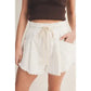 Folly Frayed Hem Paperbag Waist Rope Shorts