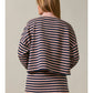 Luca Boxy Contrast Stripe Mock Neck Sweatshirt