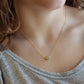 Faith Over Fear Gold Cross Necklace on Delicate Chain