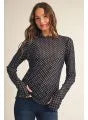 Palmer Polka Dot Mesh Top